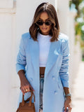 Lapel Double-breasted Blazers