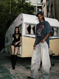 BADBLOOD Work Shop Printed Distressed T-shirts