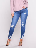 Washed Hole Stretch High-waisted And Slimming Pencil Pants Jeans