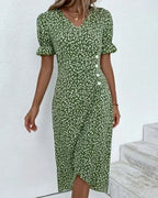 Geraldine Boutique Short Sleeve Dress with Floral Print Statement Occasion Edit