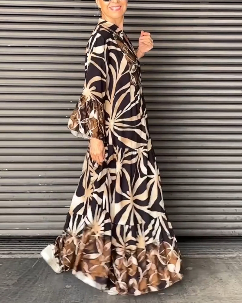 Raquel Timeless Loose Dress with Print Premium Wardrobe Essential