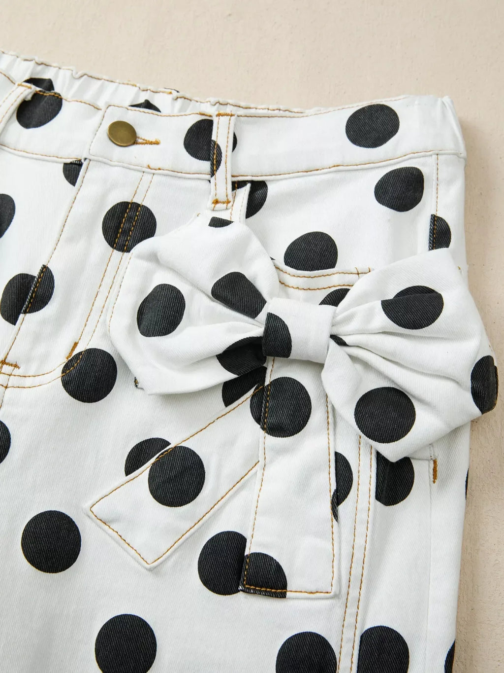 Polka Dot High-Waisted Jeans