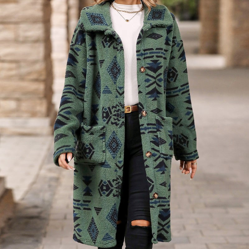 | Classic coat with lapel print