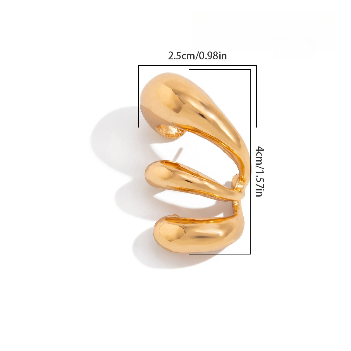 Abstract Spiral Cuff No Piercing Earrings