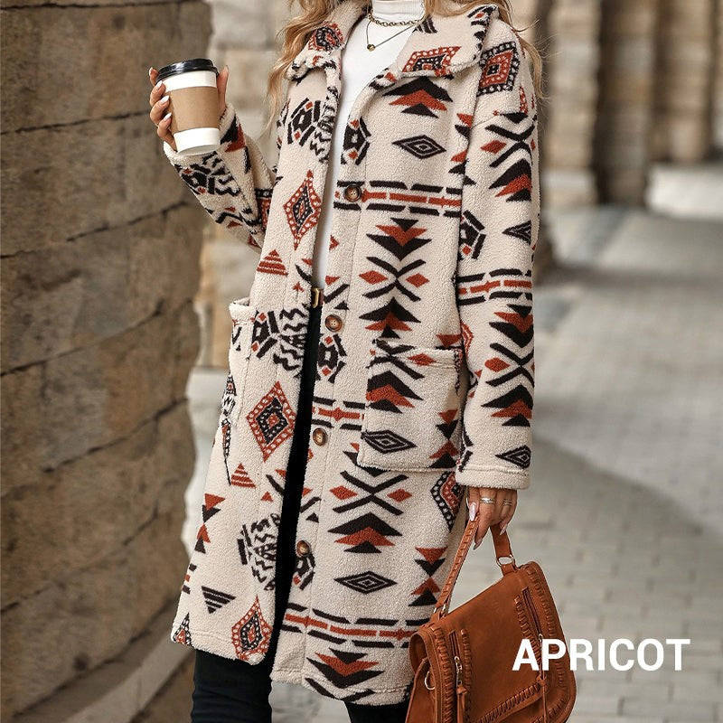 | Classic coat with lapel print