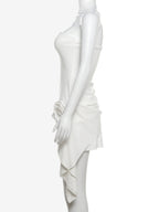 Party Dresses White Strapless Sleeveless Semi Formal Dress