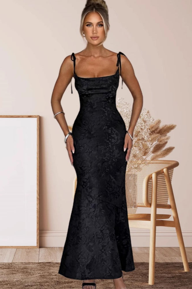 Sash Backless Mermaid Dress