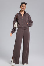 Zip Cardigan Loose Athletic Outdoor Yoga Long Sleeve Jacket