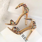 Rivets Women Sandals Roman Style Heeled Sandals