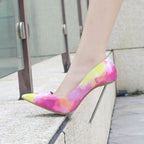 Metal Heel Women Sexy Pointy Toe Stiletto Pumps - 12cm High