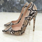 Python Pattern Women Sexy Pointy Toe Stiletto High Heels