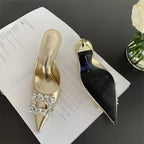 Spring Gold Silver Fashion Women Slipper