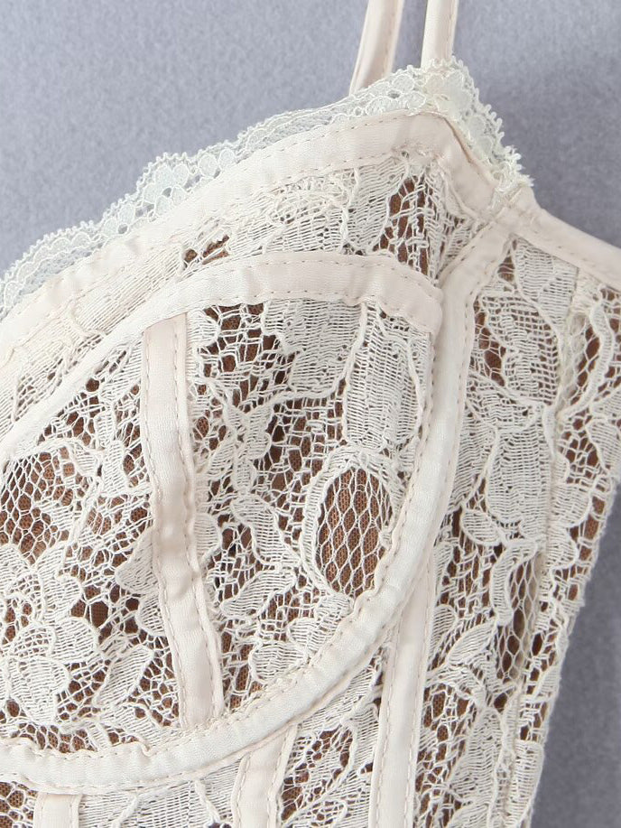 Lace Corset Mini Dress Sweetheart Collar A-line Birthday Party Sexy Strap Dress 2026