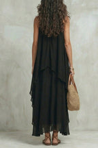Ethereal Layered Ruffle Maxi Dress