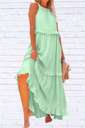 Ruffled Sleeveless Maxi Dress | Flowy & Feminine