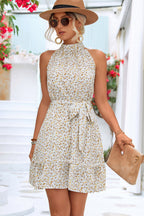 Isabel Boutique Floral Neckline Dress Designer Edit