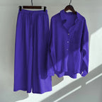 Casual  Loose Wide Legs Two-Pieces Set