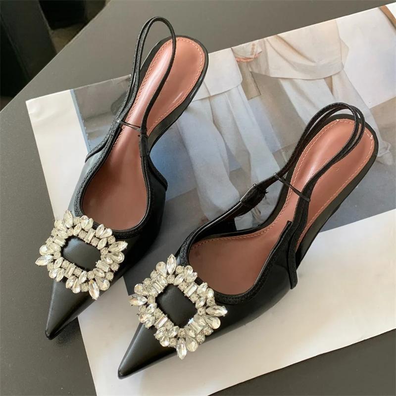 CRYSTAL Women Pumps Shoes with Thin Heels for Summer Fashion