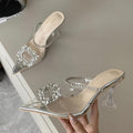Clear PVC Square Buckle Pumps with Perspex High Heel