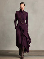 | Stretch Turtleneck Maxi Dress