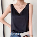 | Women’s Classic Relaxed Fit Draped Satin Tank
