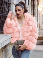 Faux Fur Coat With Hood Warm Winter 2026 Short Plush Eco-friendly Fur Coat For Women