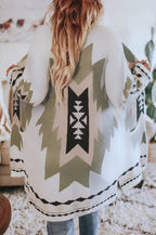 Printed Long Sleeve Wool Sweater