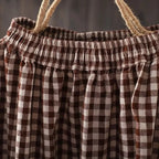Breathable Cotton Linen Literary Loose Casual Skirt