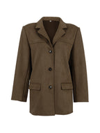 Nubuck Vintage Lapel Loose Suede Jacket