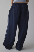 Elastic Waist Loose Fit Casual Pants