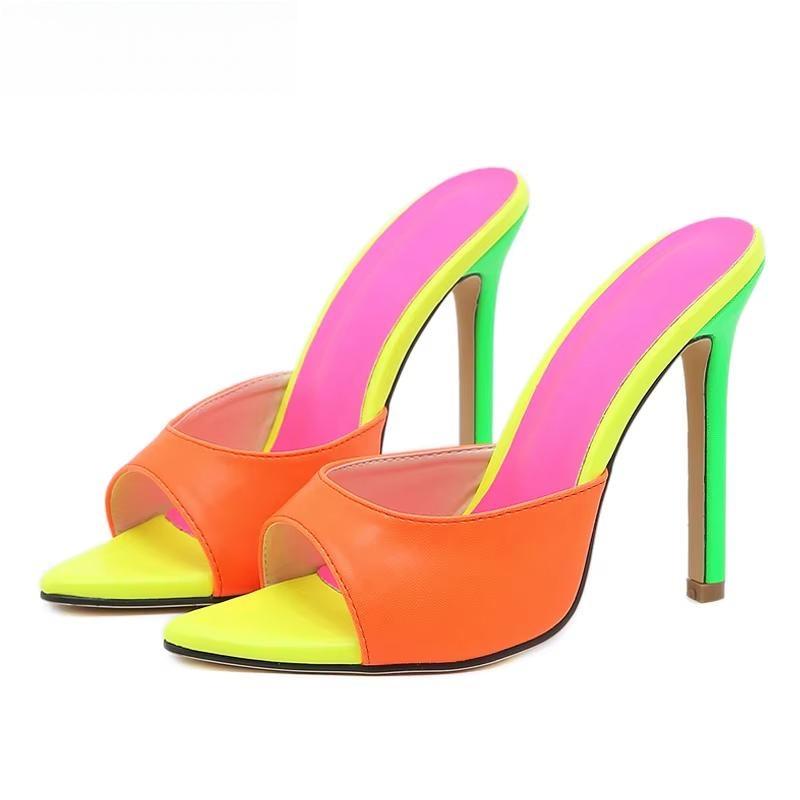 Pointed Toe Mule High Heels Slipper for Strippers