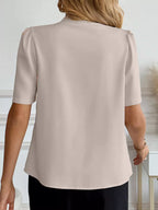 V-Neck Button-Down Shirt