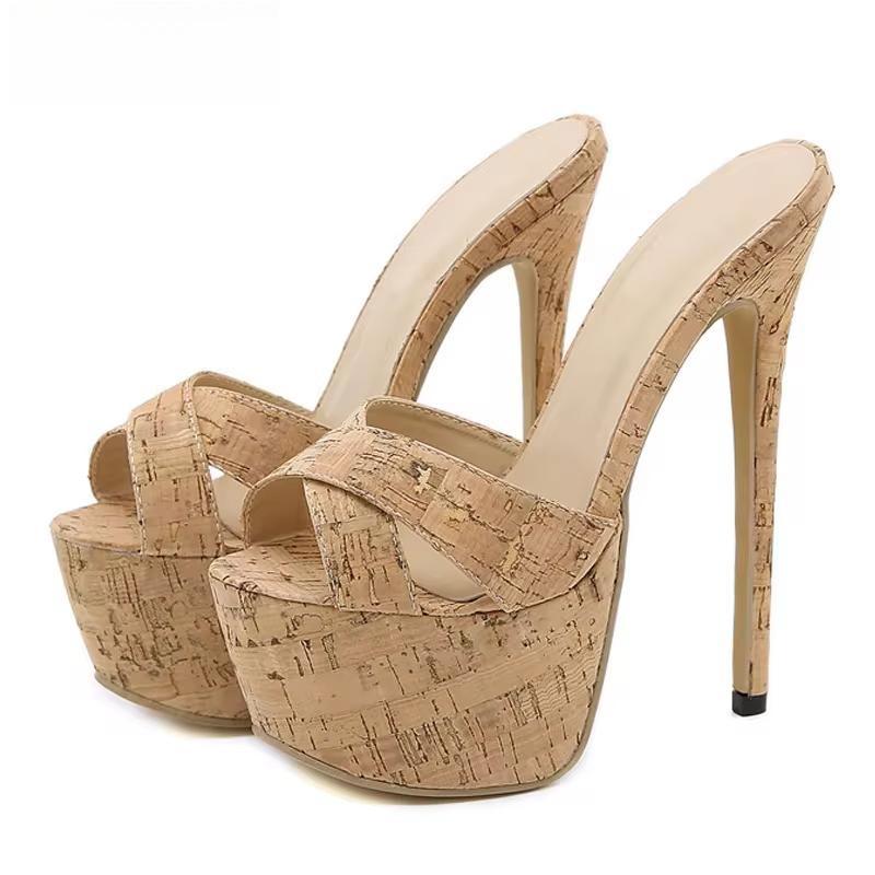 Summer Ultra Thin High Heels 17CM Slippers
