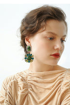 Emerald Gem Dangle Earrings