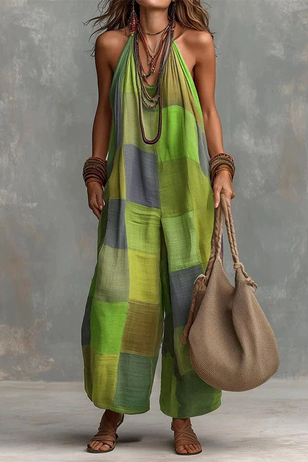 Maya Boho Chic Patchwork Jumpsuit