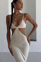 Sexy Bodycon Vacation Knit Maxi Boho Dress