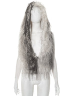 Faux Fur Backless Hooded Top With Fringe Hem For Women 2026