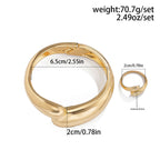 Fashion Metallic Gloss Water Drops Hug Opening Bracelet