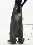 Dark Wash Vintage Baggy Boyfriend Jeans