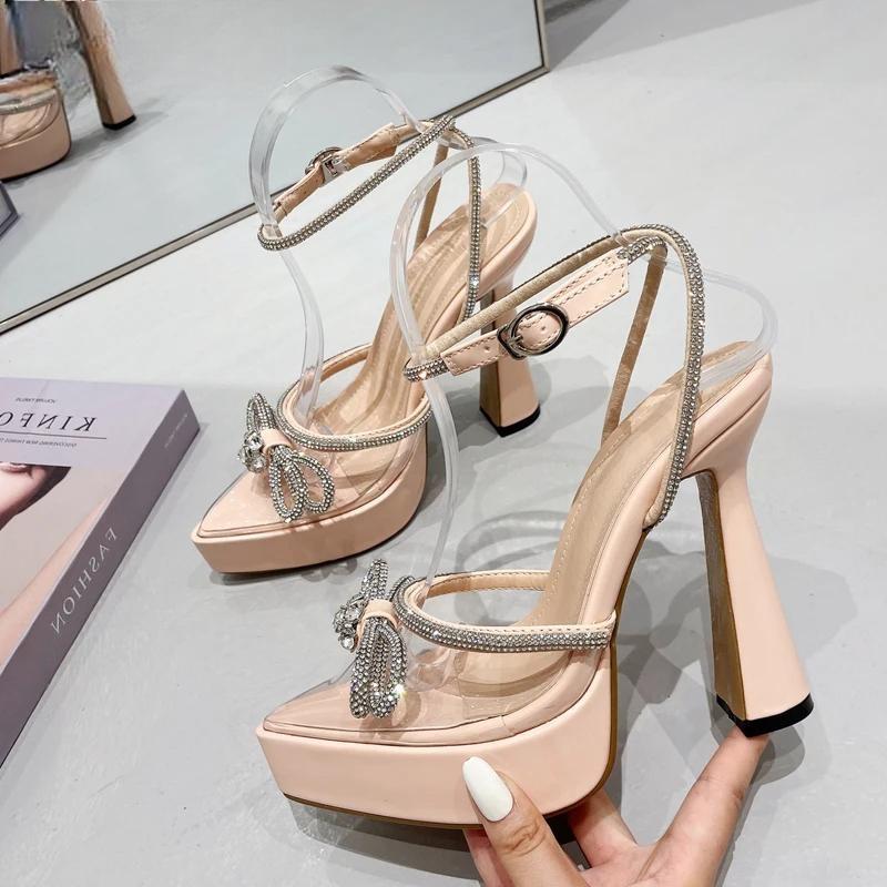 Clear PVC High Heels Women Pumps