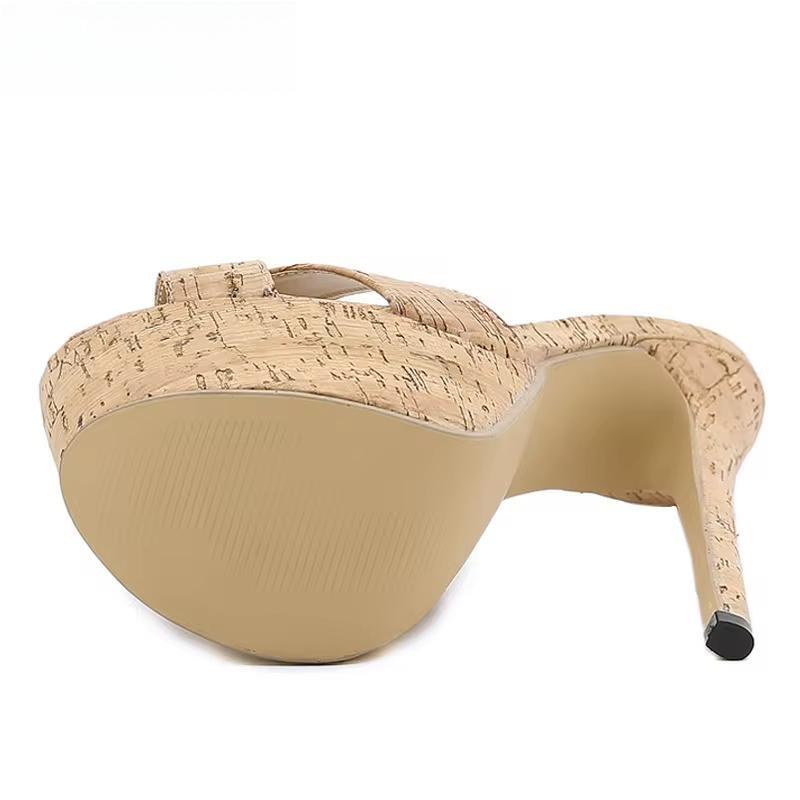 Summer Ultra Thin High Heels 17CM Slippers