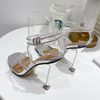 Gold Silver PVC Women Sandals