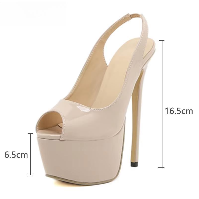 Peep Toe Platform Super Thin Heels Sexy Summer Sandals for Women