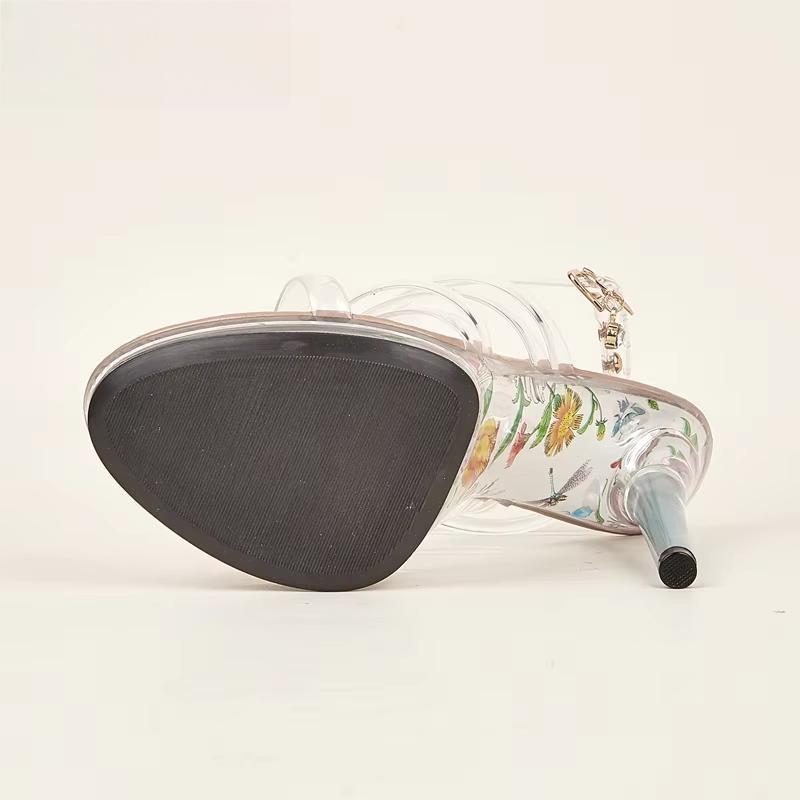 PVC Transparent Platform Heels for Pole Dancing and Stripping