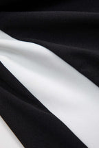 Contrast Metallic Button Short-Sleeve Shirt And Wide Leg Trousers Set