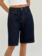 Non-Elastic Slimming Denim Shorts
