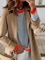| Sweater with oversized stripes