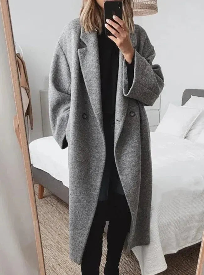 | Women's Oversized Button-Down Coat
