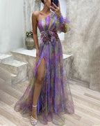 Leila Statement Dress with Long Sleeves Chic Silhouette Collection
