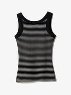 Striped Print U Neck Tank Top